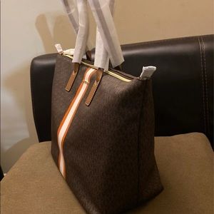 Mk Travel Large Tote Logo Signature PVC Bag